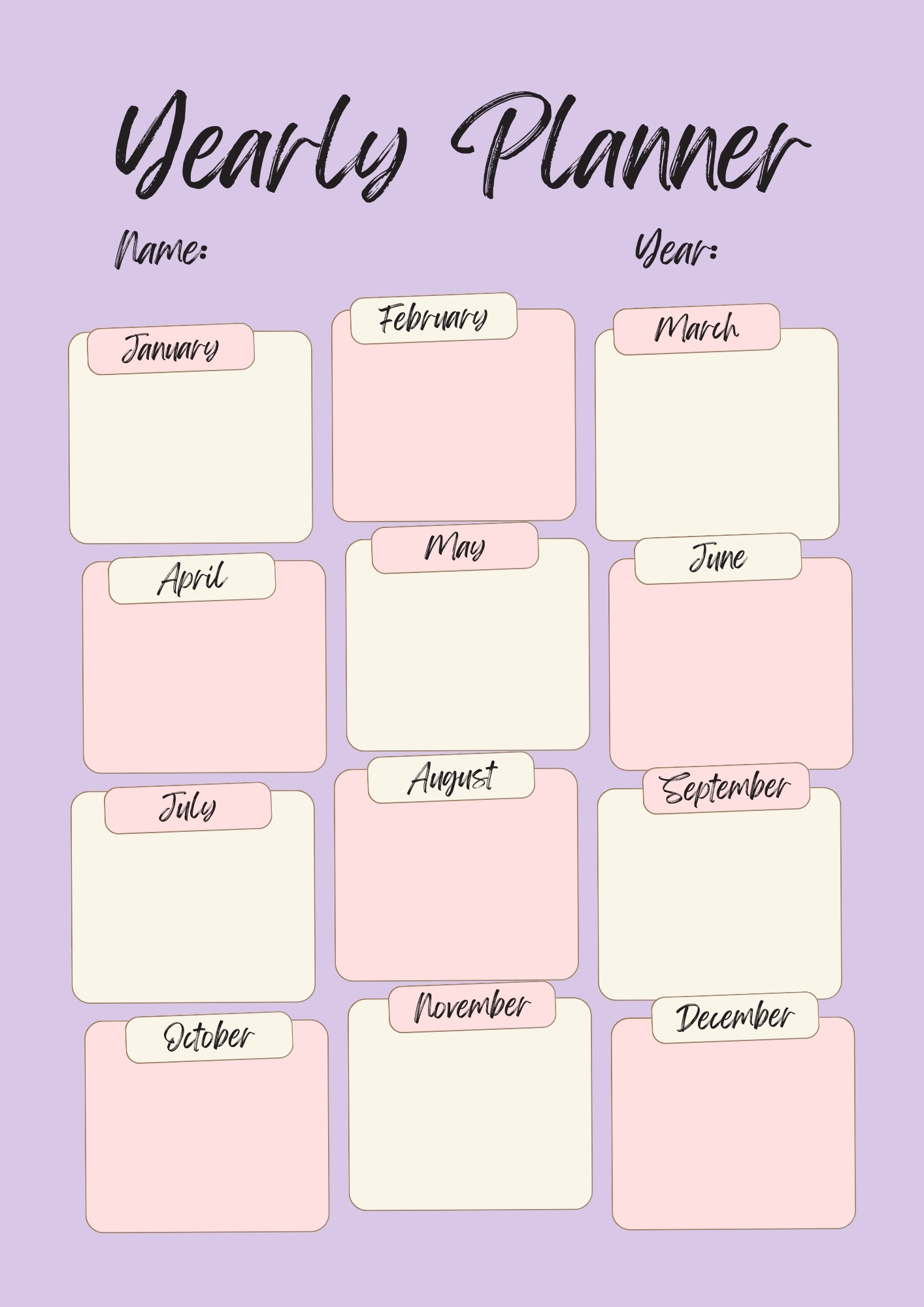 Yearly Planner
